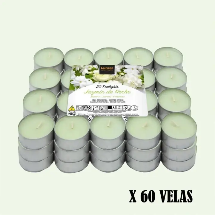 Pack 60/100 Velas Perfumadas TeaLights Duración Aproximadamente ±4,5 Horas Velas de Té Aromáticas - 1