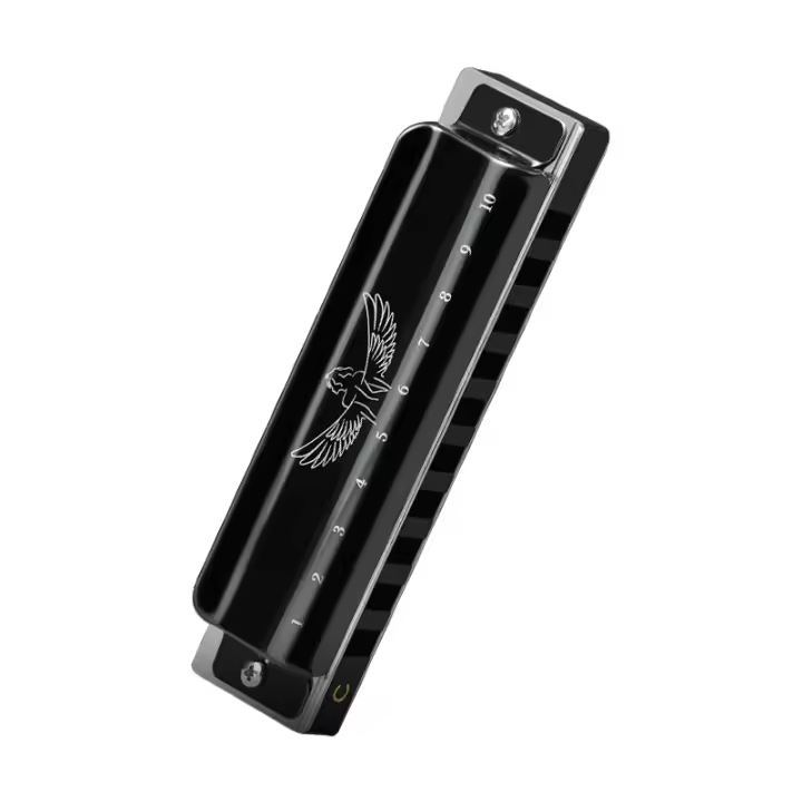 Romusic Harpa Diatónica De Blues En Clave De C Con Estuche Harmonica De 10 Agujeros Para Adultos Instrumento De Música Profesional - 1
