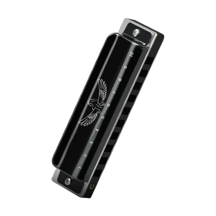 Romusic Harpa Diatónica De Blues En Clave De C Con Estuche Harmonica De 10 Agujeros Para Adultos Instrumento De Música Profesional - 1