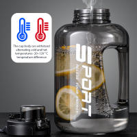 Botella De Agua Deportiva Grande Portátil Para Gimnasio Con Tapa Y Tiras Antideslizantes Botella De Viaje Con Taza De Beber a Prueba De Fugas Capacidad >1L - details 2