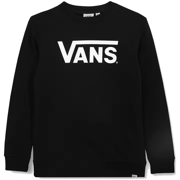 Sudadera Vans Classic Crew-B para niños unisex en color negro - 1