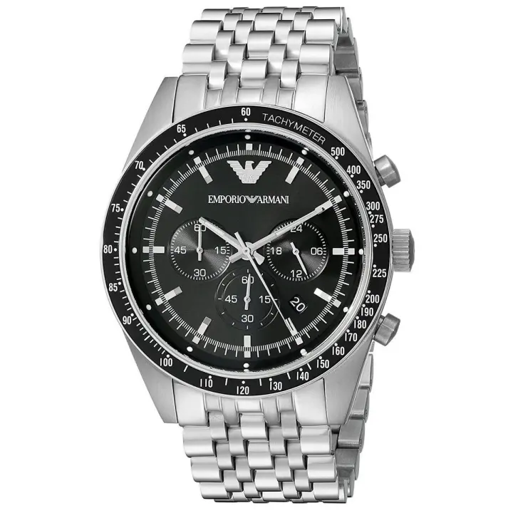 Emporio Armani Reloj hombre AR5988, con calendario, Incluye Caja Original, Diámetro: 46MM - 1