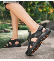Sandalias De Cuero Genuino Para Hombre Zapatos De Agua Para Exterior Sandalias De Verano Para Hombre SNORW Casual Cómodo - details 2