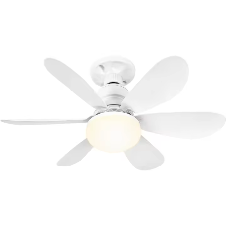 Ventilador Techo with Luz y Mando a Distancia, Lampara Ventilador Techo with Ventiladores Silencioso, E27, Regulable en Colores y Velocidades Temporizador 6 Aspas para Interior Dormitory sal - 1