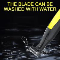 Afeitadora para hombres, recortadora de barba recargable, resistente al agua, máquina de afeitar profesional, afeitadora de láminas (negra) - details 2