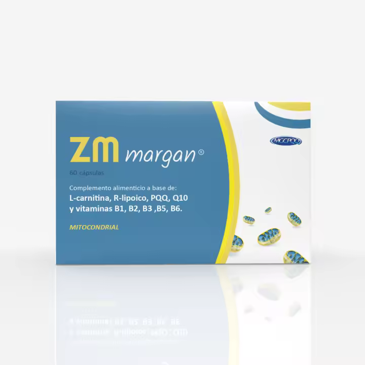 ZM Margan 60 cápsulas Margan Biotech. L-CARNITINA  R-LIPOICO  PQQ  Q10  VITAMINAS B1, B2, B3, B5, B6 - 1