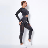 SSIT
Conjunto de Yoga sin costura Para Mujer, ropa Deportiva de 2 piezas, Short Top, sujetador, Leggings, traje de entrenamiento Para Gimnasio - details 35