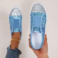 Zapatos De Mujer Moda Glitter Vulcanizadas Zapatillas Deportivas Casuales Transpirables Con Cordones Para Exterior - details 5