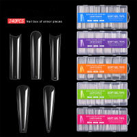 240pcs Uñas Postizas XXL Super Largas De Ballerina Uñas Press on Con Tapa Completa De Gel Mate Art De Uñas Falsas Capuchones Americanos - details 0