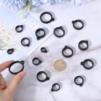 Kit De Anillos De Silicona Ajustables 60 Piezas En 6 Tamaños Anti-Perdidos Negro Soporte Para Collar Lanyard Reemplazo De Colgante Para Automóvil - details 2