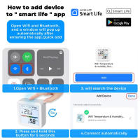 Sensor De Temperatura Y Humedad ONENUO Tuya WIFI Smart Life Compatible Con Alexa Control Remoto Por App Backlight Thermometer Hygrometer - details 9