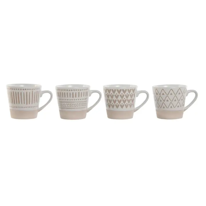 Cafe Set 4 Gres 8X6X7,5 180Ml Mate Beige El mejor complemento para tu hogar  -Fijalo- - 1