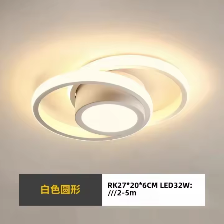 Lámpara De Techo LED De 3 Colores Moderna Y Dimmable Para Dormitorio Y Comedor Iluminación Nordic Aisle Para Sala De Estar Y Foyer - 1