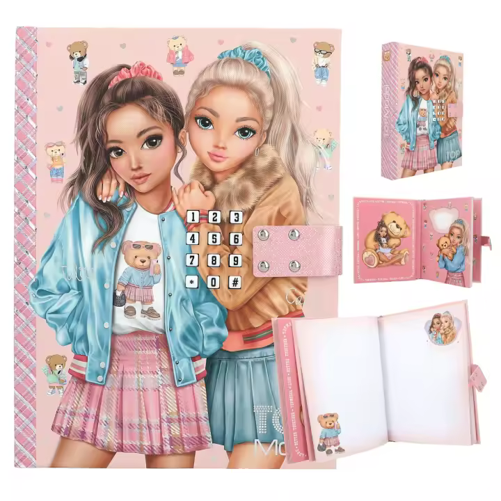 TOP MODEL - DIARIO CON CÓDIGO SECRETO TEAM TEDDY, 0013229, TIENDA CON LICENCIA OFICIAL - 1