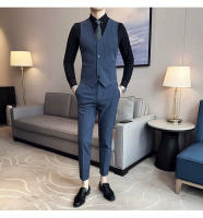 Traje De Boda Para Hombre 2025 Diseño Elegante Y Moderno De Terciopelo De Alta Calidad Doble Filo Con Chaleco Y Pantalones - details 20