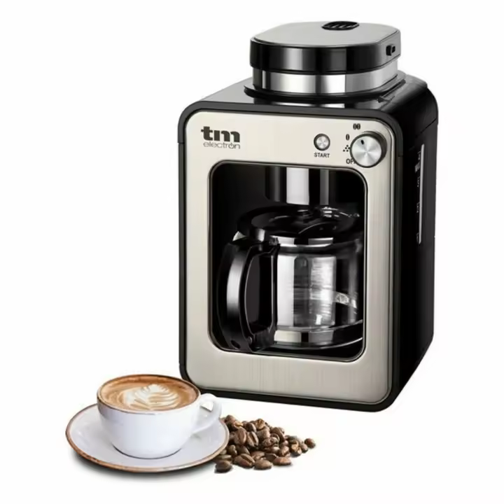 TM Electron Cafetera de Goteo TMPCF020S 600 W 4 Tazas 600W - Material Acero Inoxidable - Luz LED - 1