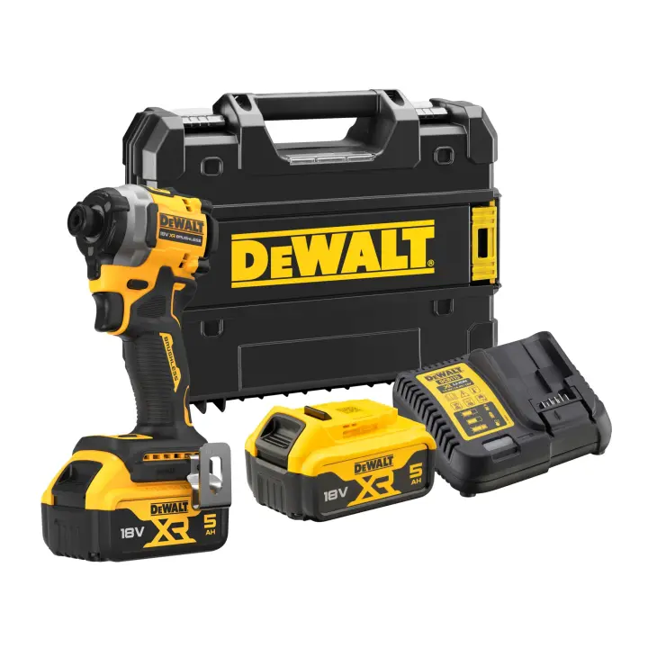 Dewalt DCF850P2T-QW Atornillador Impacto compacto sin escobillas XR 18V Li-Ion 5Ah 1/4" - 1