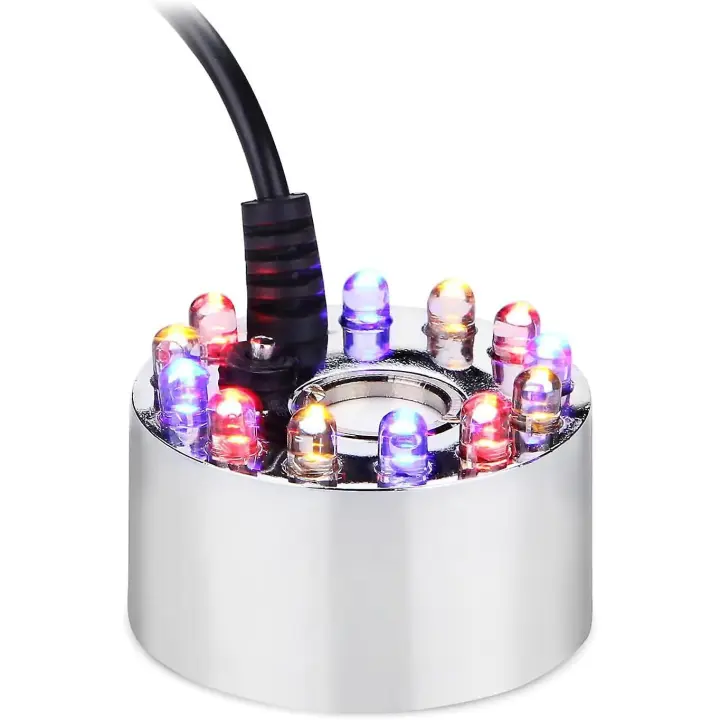 Nebulizador original Mini Mist Maker de 400 mL/h con 12 Luces LED para agua, fuentes de jardín, interior y exterior - 1
