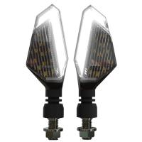 1par De Señales De Giro LED Mini Para Motocicleta Luz De Freno De Día Universal Indicadores De Rotación Motorbike - details 1
