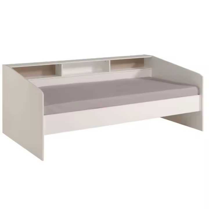 Cama Style juvenil color blanco 3 estantes personalizables habitación dormitorio juvenil 82x203x113 cm - 1