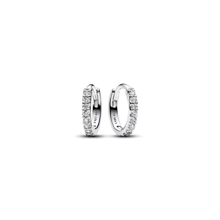 Pendientes Pandora de aro Abrazo Brillante 293015C01 - 1