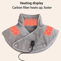 Almohadilla Calentadora De Hombros Y Cuello Eléctrica Con Tres Velocidades Masajeador Termal Cervical USB Relajante Para Espalda - details 12