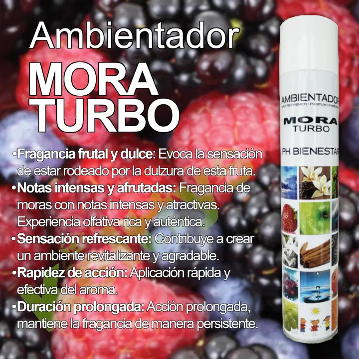 Ambientador Spray Profesional Turbo PH Bienestar, elimina el mal olor de tabaco y mascotas, Bote 750ml - 1