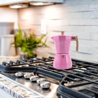 Cafetera Latte Moka Cafetera Moka Espresso Cafetera Moka Cafetera 300 ml Rosa - details 4