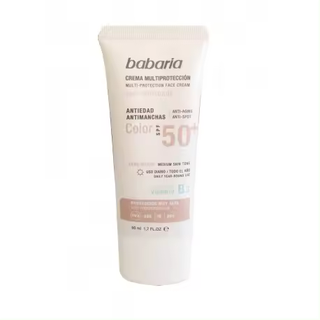 BABARIA CREMA MULTIPROTECCIÓN 360º PHOTOAGE ANTIEDAD & ANTIMANCHAS SPF 50+ TONO MEDIO 50 ML - 1