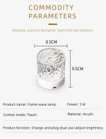Lámpara De Mesa LED Cristal Proyector De Luz Rosa 16/3 Colores Ajustable Táctil Romántico Atmósfera Diamante Luz Nocturna USB - details 10