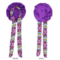 2PCS Boho Impresión Diadema De Satén Con Lazo Cierre Elasticidad Para Noche Y Baño Sombrero De Cabello Para Mujer Estilo Bohemio - details 1