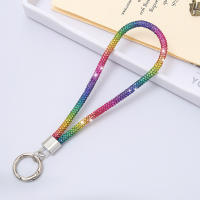 Lanyard De Lujo Para Móvil Con Diamantes Llavero De Cadena De Equipaje Colgante DIY Antipérdida Para Adultos Material De Poliéster - details 4