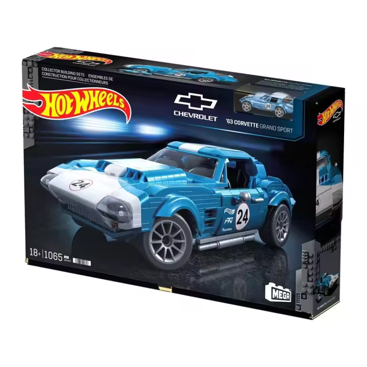 Hot Wheels Mega Chevrolet 63 Corvette Grand Sport Mattel HWW23 - 1