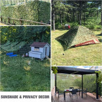 Malla De Camuflaje Para Caza 3Mx5M/4Mx6M Manto De Entrenamiento De Bosque Cubierta De Coche Protección Solar Sombra De Camping Teléfono De Privacidad - details 3