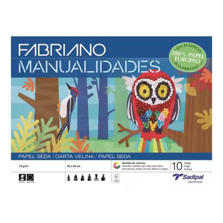 BLOC SADIPAL MAUALIDADES PAPEL SEDA 10 HOJAS FABRIANO - 1