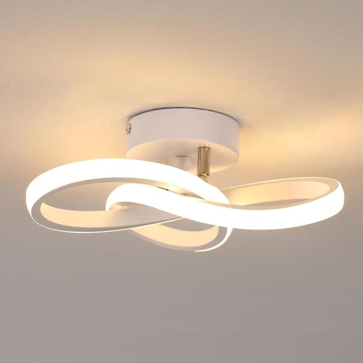 Lámpara de techo LED de 20 W con forma de trébol, para pasillo, luz blanca cálida de 3000 K, diámetro de 25 cm, cambio de luz tricolor.