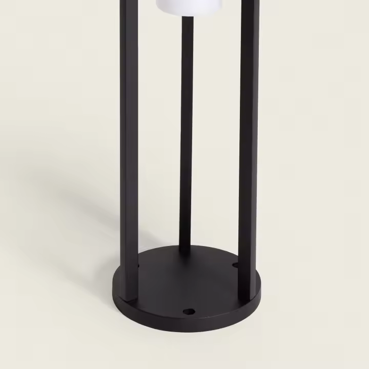 Ledkia Baliza de Pie Exterior Solar LED 2W 40cm Aluminio con Sensor de Movimiento Eneko Negro - 1