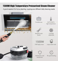 Limpiador a vapor de 1500 W, presurizado a alta temperatura, para pisos, autos, cocinas y baños. - details 1