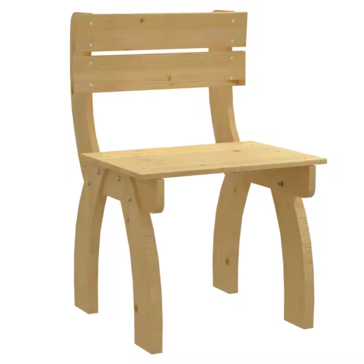 vidaXL Silla de jardín de madera de pino impregnada - 1