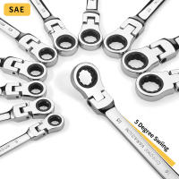 Llave De Eje Flexible Ratchete 1 Pieza Herramienta Métrica Para Auto Y Reparación Del Hogar Con Cabeza Plegable Y Doble Final - details 5