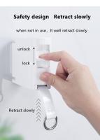 Línea De Ropa Retráctil Para Interior Y Exterior Estante De Secado De Ropa Para Balcón De Apartamento Con Tensión De Cuerda Ajustable Productos De Lavarropa - details 3
