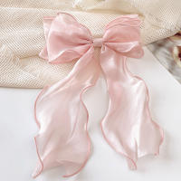 Pinza Para El Cabello De Organza Blanca Con Lazo Flotante Para Mujeres Y Niñas Material De Raya Accesorio De Cabello De Alta Calidad - details 6