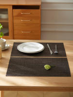 6pcs Tapetes Para Mesa Resistente Al Calor No Derrapantes Lavables Y Duraderos De Vinilo Tejidos Tapetes Para Mesa Japonesa - details 3