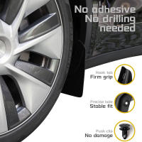Protector De Barro Para Tesla Model Y Y 3 Guardabarros De Invierno Protección De Sedimento Para Vehículo Y Ruedas - details 1