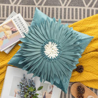 Funda de almohada cuadrada para el hogar, diseño de princesa con ventanal y margaritas pequeñas, funda de cojín para la mesita de noche - details 8