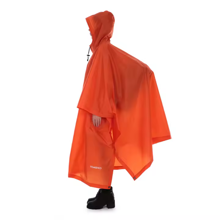 Chaleco Impermeable Multifuncional Tomshoo Con Gorro Para Senderismo Ciclismo Cubierta De Lluvia Poncho Ropa De Exterior Suministros De Camping Suelo De Tenda - 1