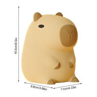 Lámpara De Noche De Silicona Capybara Para Niños Luz De Sueño USB Recargable Decoración Animal Táctil Luz De Mesa Para Dormitorio - details 7