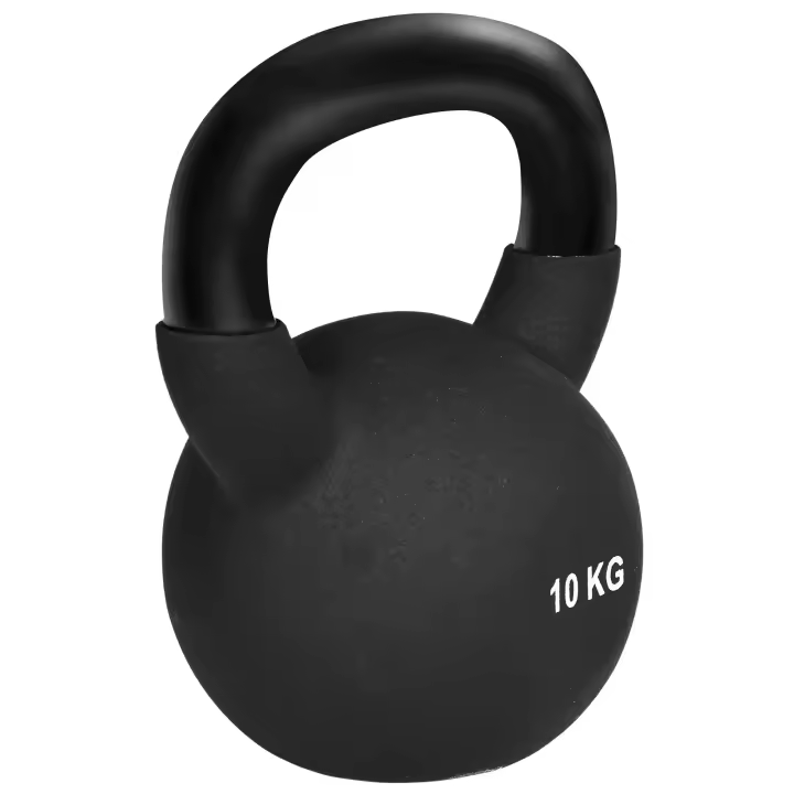 HOMCOM Pesa Rusa de 10 KG de Hierro Fundido con Recubrimiento de Neopreno Bola de Pesas con Mancuernas oscilante apta para el Piso para Levantamiento de Pesas, acondicionamiento, Fuerza y Entrenamiento Central - 1