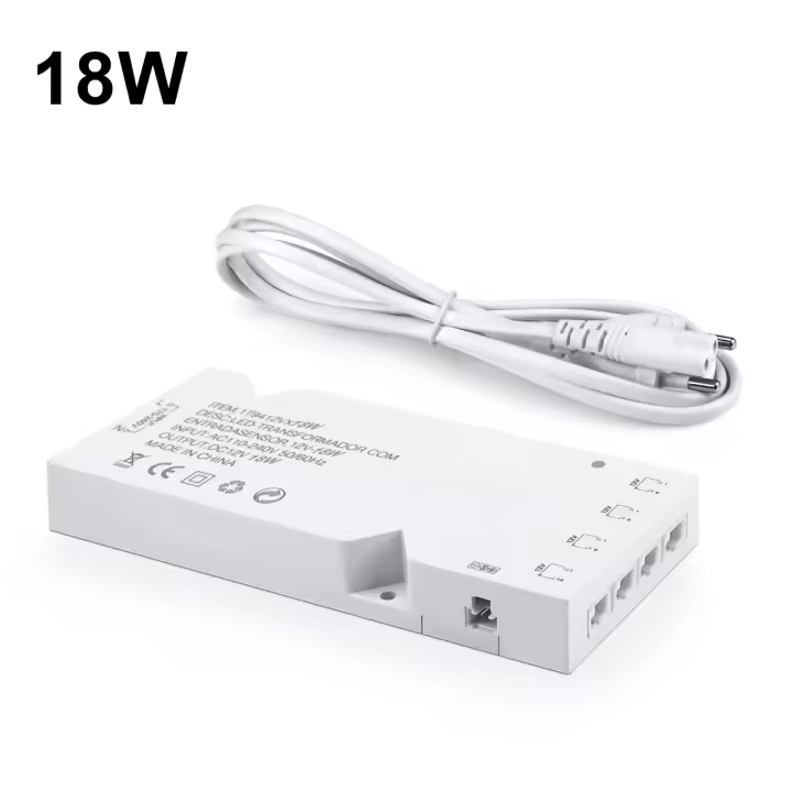 Adaptador De Suministro De Energía LED Para Armario Armario 6/10x Puerto Dupont 24W 36W 60W 100W Transformador De Iluminación EU US - 1