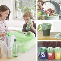 Bolsas De Basura Biodegradables 80/100pcs Resistente Al Desgarro Y Fugas Para Baño Y Reciclaje Ecológico Liner Para Contenedor De Basura - details 5